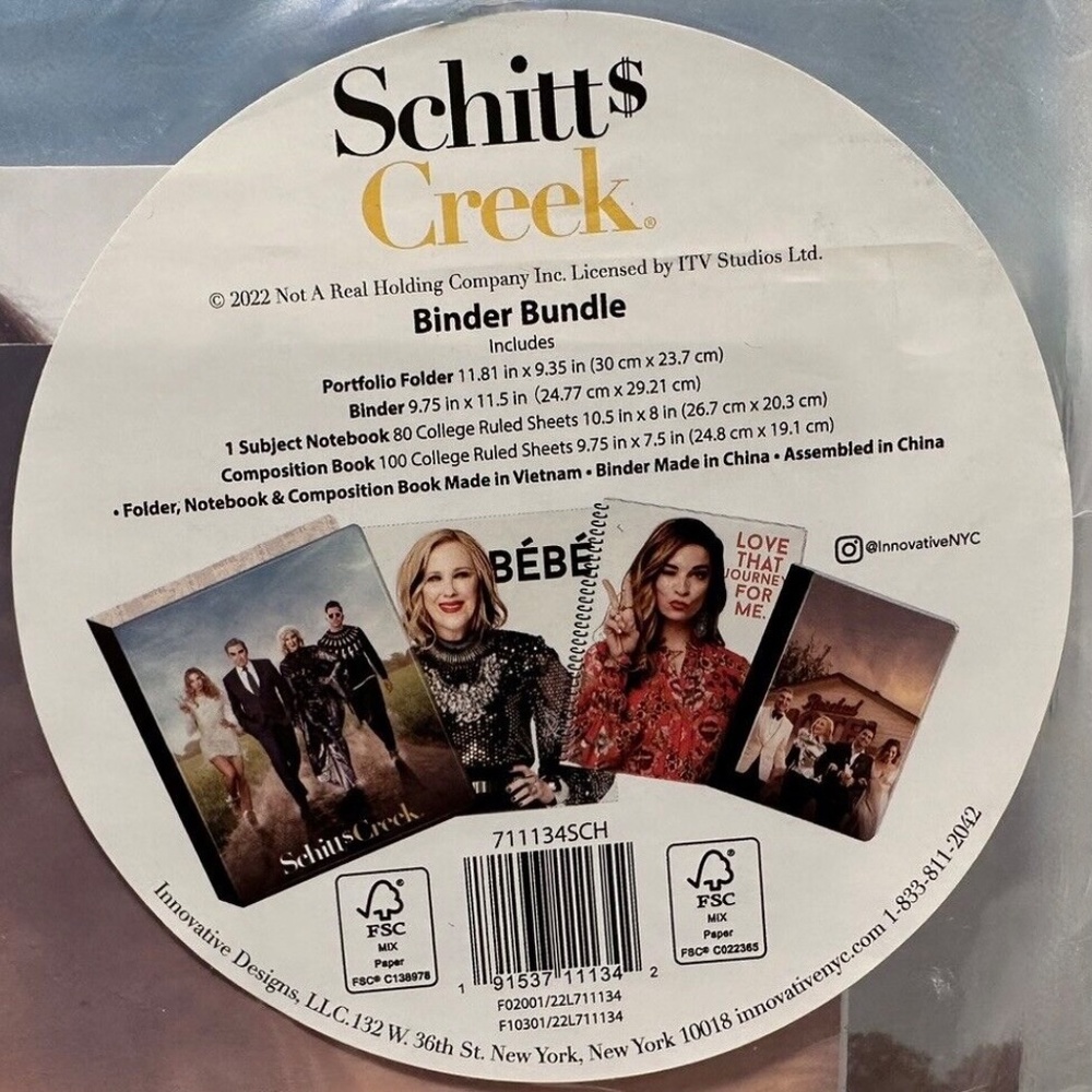 Schitt's Creek Binder Bundle Moira Rose Notebook